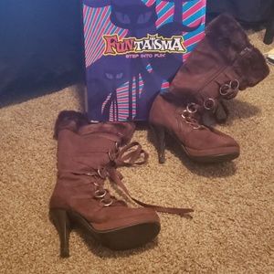 Fantasma Brown Microfiber Boots